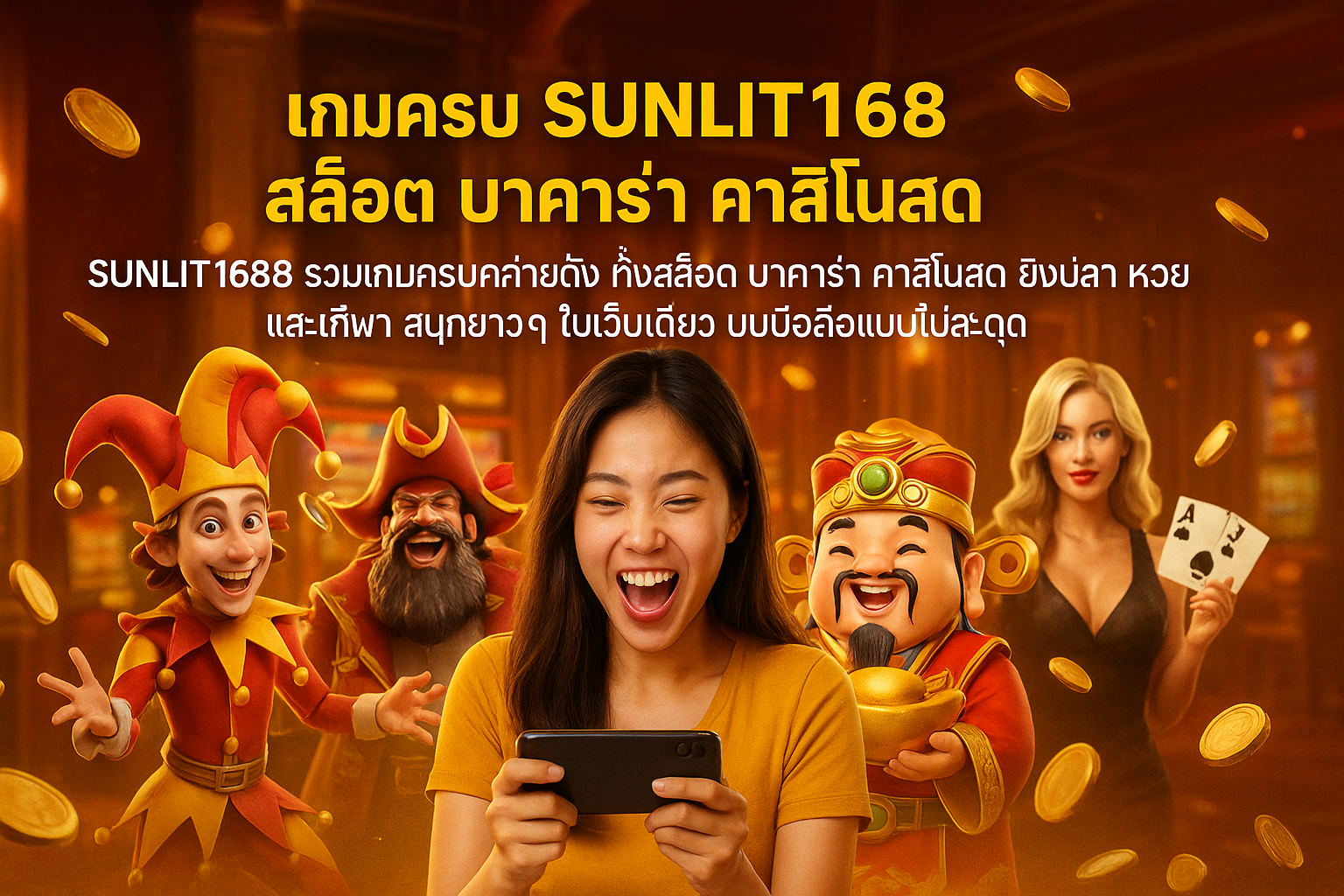เกมครบ SUNLIT1688 สล็อต บาคาร่า คาสิโนสด