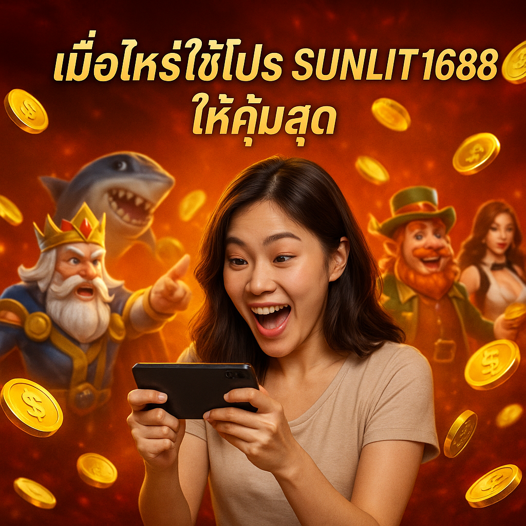 เมื่อไหร่ใช้โปร SUNLIT1688 ให้คุ้มสุด
